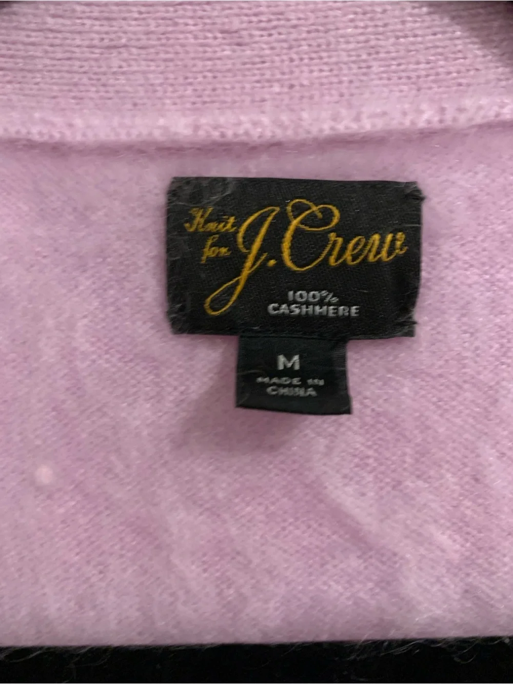 J. Crew Brushed Cashmere Pastel Lilac V-Neck Button Cardigan